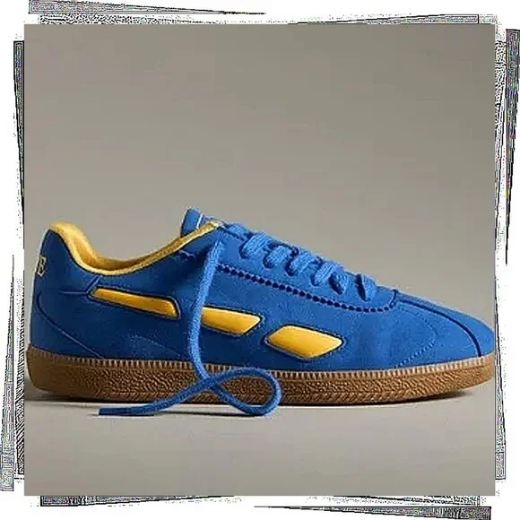 Blue & Yellow Retro 70's Inspired "M70 Dart" Vegan Suede Sneakers (EU 37) SAYE - Picture 4 of 4
